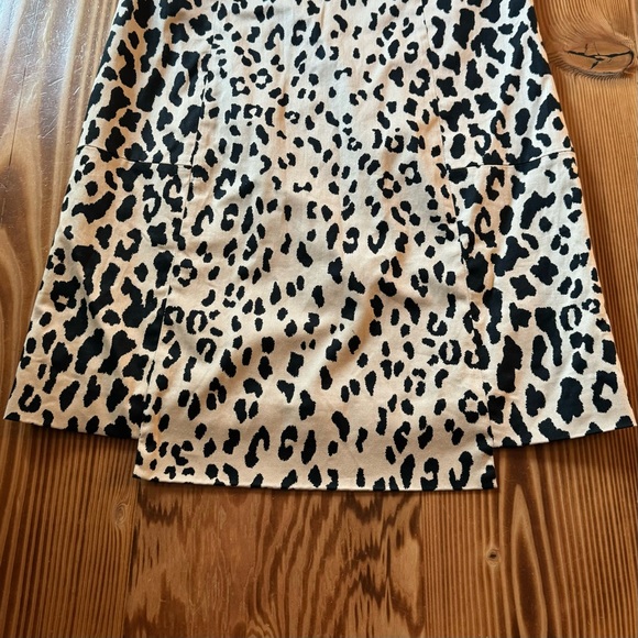 Tibi Cheetah Sateen Cotton Shift Dress in Sand Multi - Picture 9 of 12